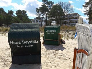 Strandkorb am Strand