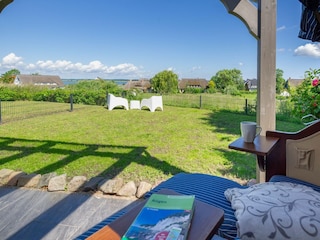 Terrasse mit Strandkorb