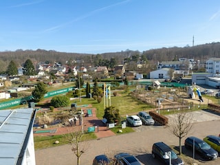Aussicht auf den Minigolf-Parcour
