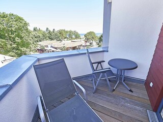 Balkon mit setlichem Ostseeblick