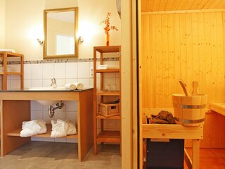 Badezimmer mit Sauna