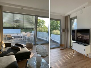Wohnzimmer und Terrasse