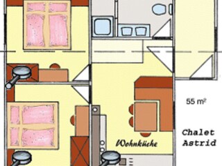 Vakantiehuis Sautens Grondplan 13