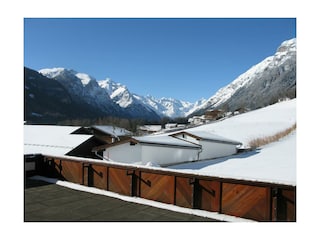 Aussicht von der Terasse im Winter