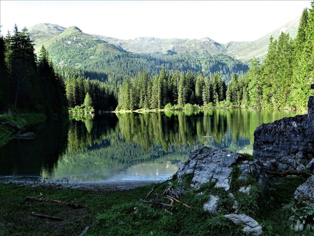 Obernbergersee-DSC00961-Spiegelung-Foto Gästehaus