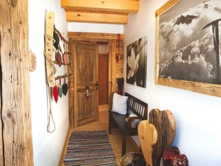 Eingangsbereich in die Ferienwohnung Schneiderhäus