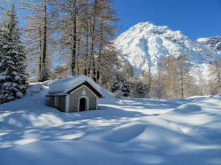Haus- Waldbauer_ Lurdiskapelle vor dem Haus