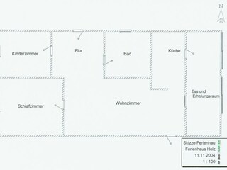 Grundriss Holz-Ferienhaus