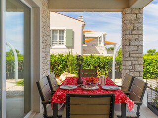 Outdoor dining area