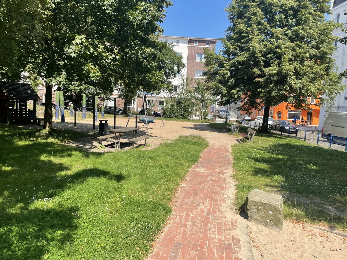 Playground directly in front of the accommodation