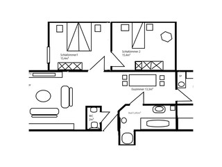 Grundriss Ferienwohnung DG