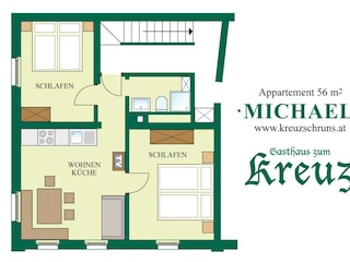 Gasthaus Kreuz - Grundriss Michael