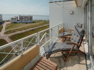 Norderney / Poseidon am Weststrand - Balkon