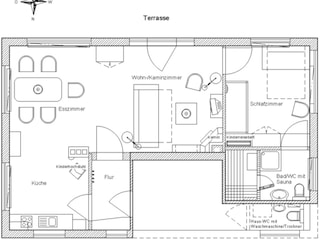 Grundriss Ferienwohnung "Kniepsand"