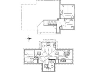 Grundriss Ferienwohnung "Satteldüne"