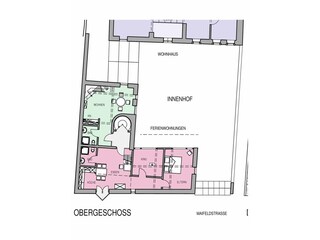 Green - our aprtment upstairs