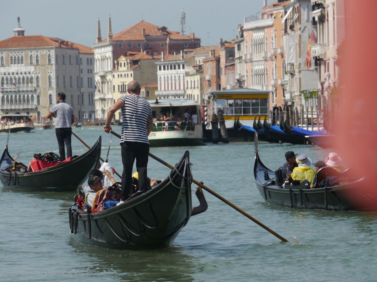 Gondeln auf dem Canale Grande