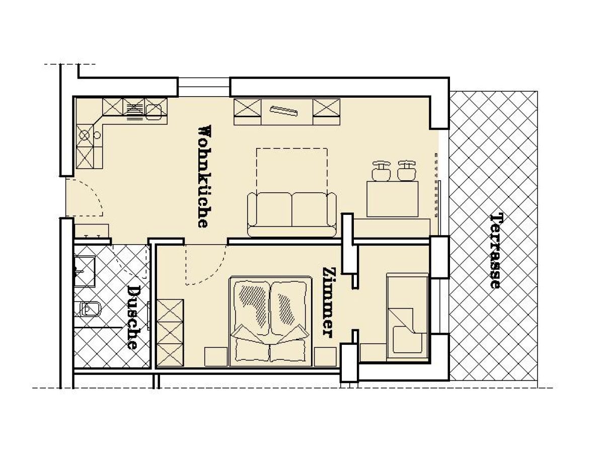 Beispiel-Apartment 50 m²