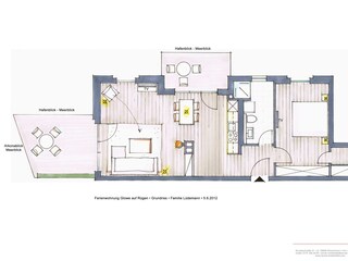 Apartamento de vacaciones Glowe Plano de planta 25