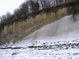 Übergang vom Schnee zur Kreide und zum Lehm