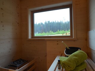 Sauna mit Waldblick