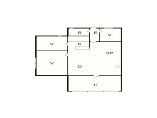 Vakantiehuis Bogø Grondplan 43