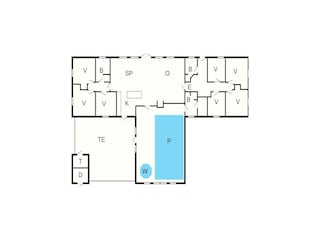 Vakantiehuis Vester Husby Grondplan 47