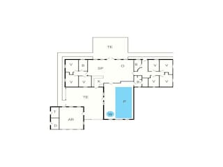 Vakantiehuis Vester Husby Grondplan 3