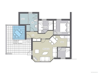 Vakantiehuis De Koog Grondplan 5