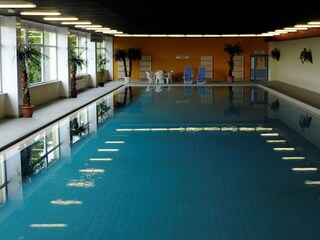 Das Schwimmbad im Gebäude