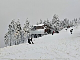 Hütte auf dem Weg nach oben