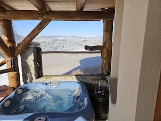 Jacuzzi in winter