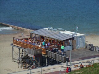 Strandbude direkt vor dem Haus