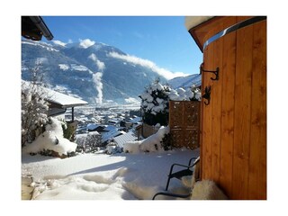 Sauna mit Blick ins Dorf Fügen