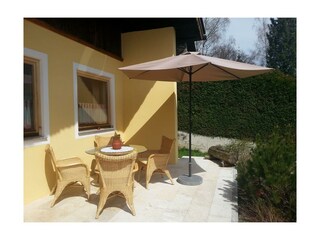 Terrasse im chalet Tyrol in Fügen im Zillertal