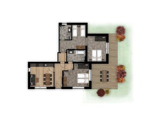 Grundriss Garten Suite