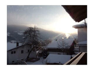 Balkon Ausblick Winter 2