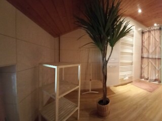 Badezimmer mit Dusche und WC