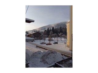 Ausblick vom Balkon Winter