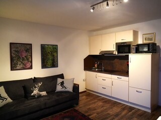 Küchenzeile u. Schlafcouch