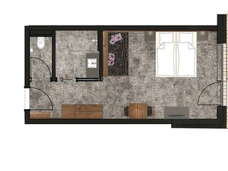 Grundriss Doppelzimmer Comfort mit Garten