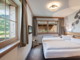 Schlafzimmer mit Bergblick