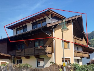 Außenansicht markiert