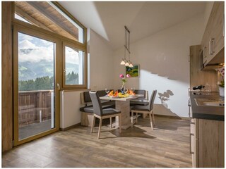 Wohnküche mit Ausblick im Sunleger