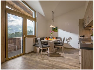 Wohnküche mit Ausblick im Sunleger