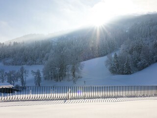 Bergwinter - Blick von der Terrasse