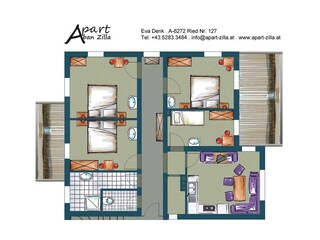 Grundriss Ferienwohnung Apart ban Zilla