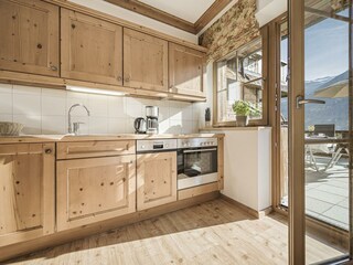 Küche im Arnika mit Terrasse 20m²