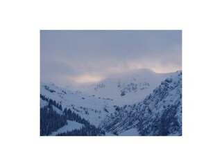 Blick vom Balkon ins Schigebiet