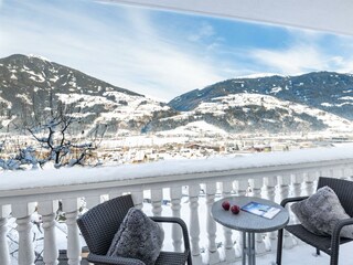 Balkon und Ausblick Panorama